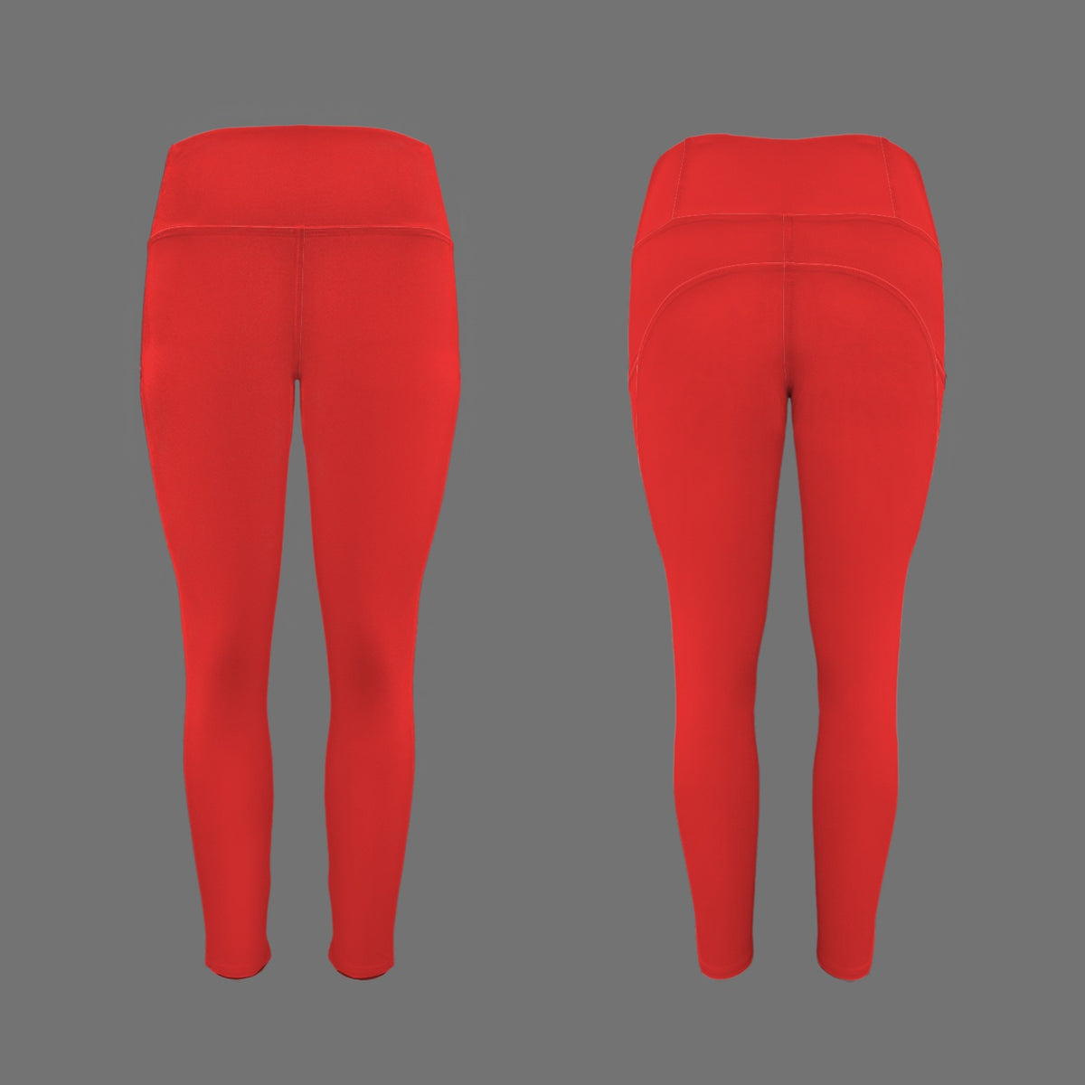 Rebel Motion High Waist Pocket Leggings • Scarlet Heat