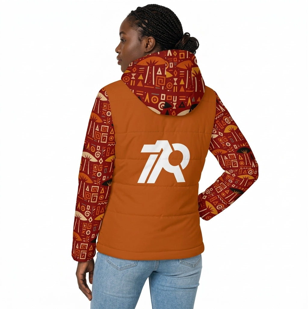Brick Unisex Warm Hooded Jacket
