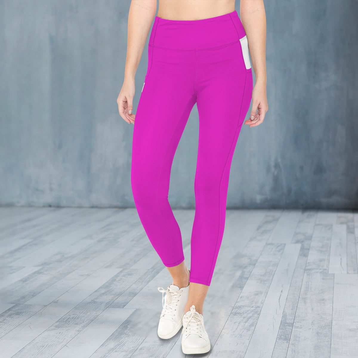Rebel Motion High Waist Pocket Leggings • Fuchsia Fever