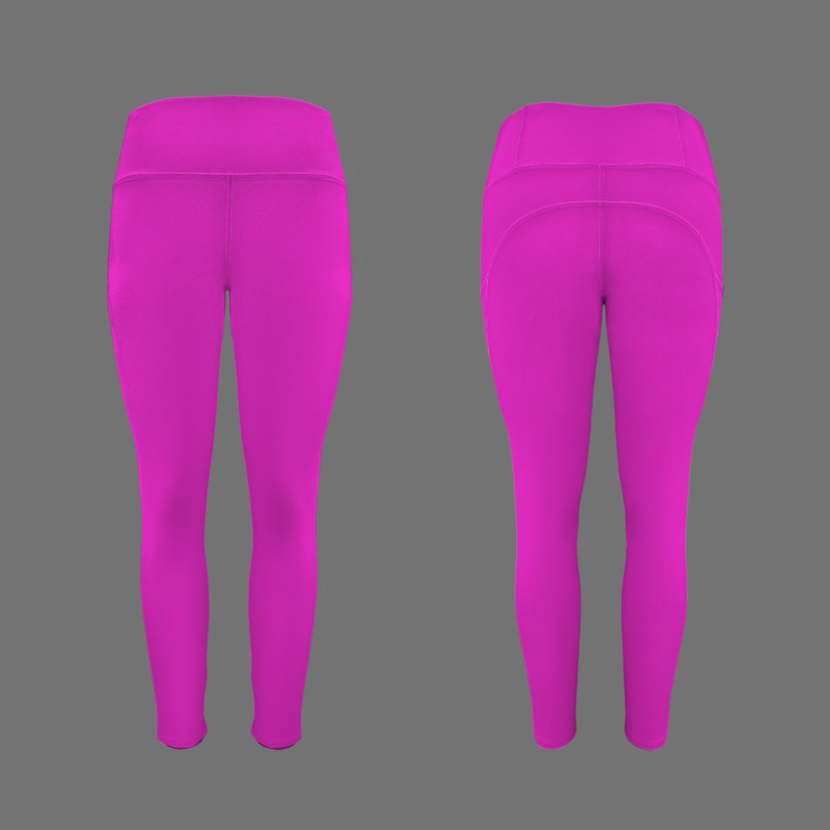 Rebel Motion High Waist Pocket Leggings • Fuchsia Fever