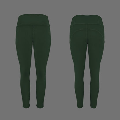 Rebel Motion High Waist Pocket Leggings • Forest Reign