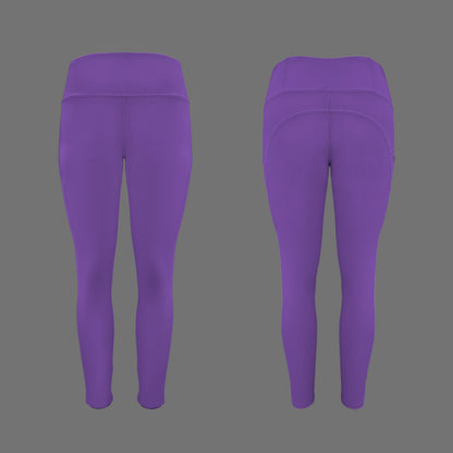 Rebel Motion High Waist Pocket Leggings • Royal Purple