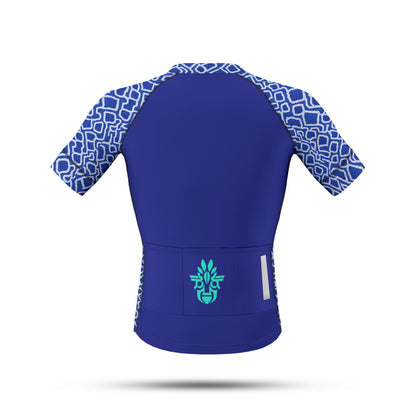 MEN'S ANTI-SLIP RAGLAN CYCLING JERSEY-BLUE SKY