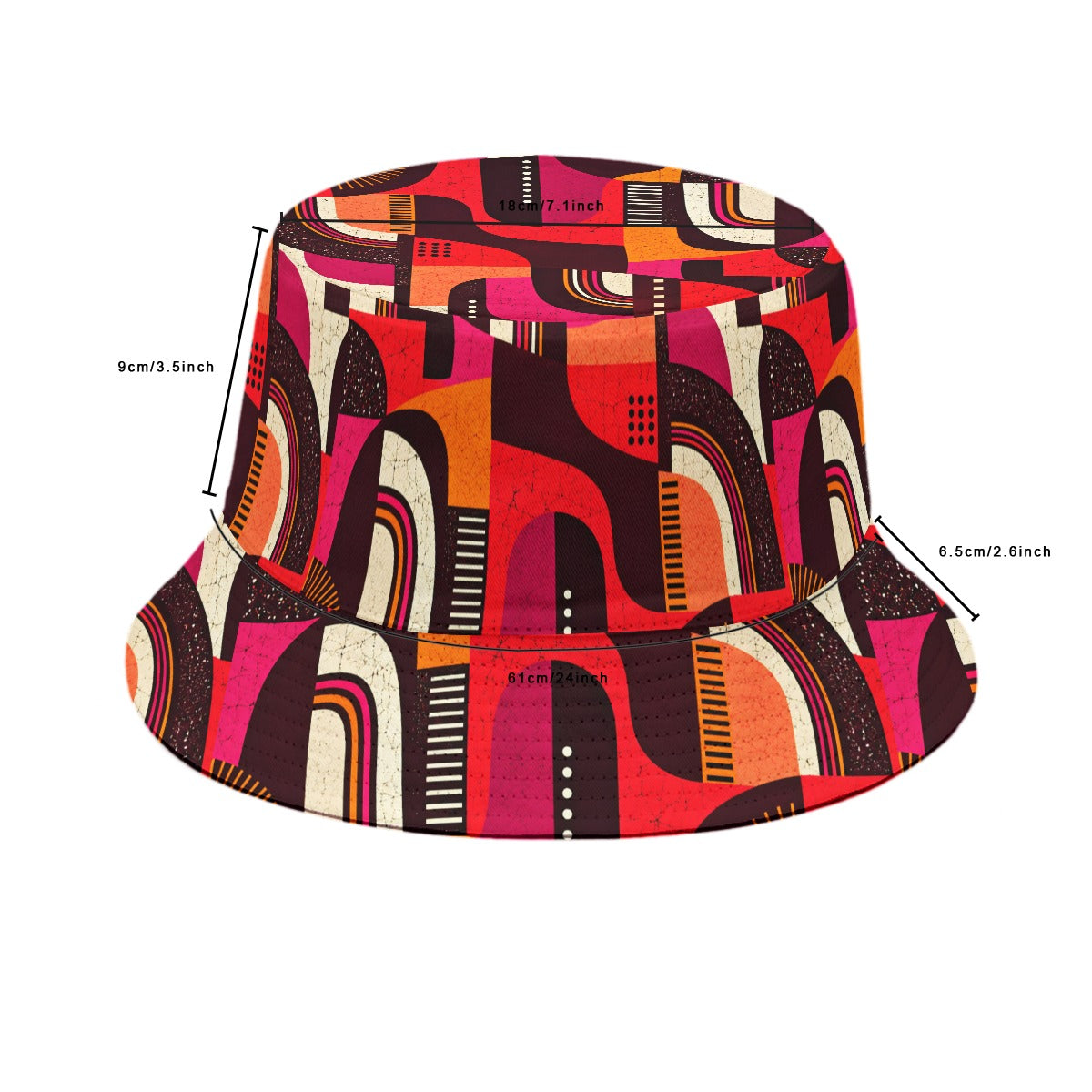 BUCKET HAT-GEO BROWN