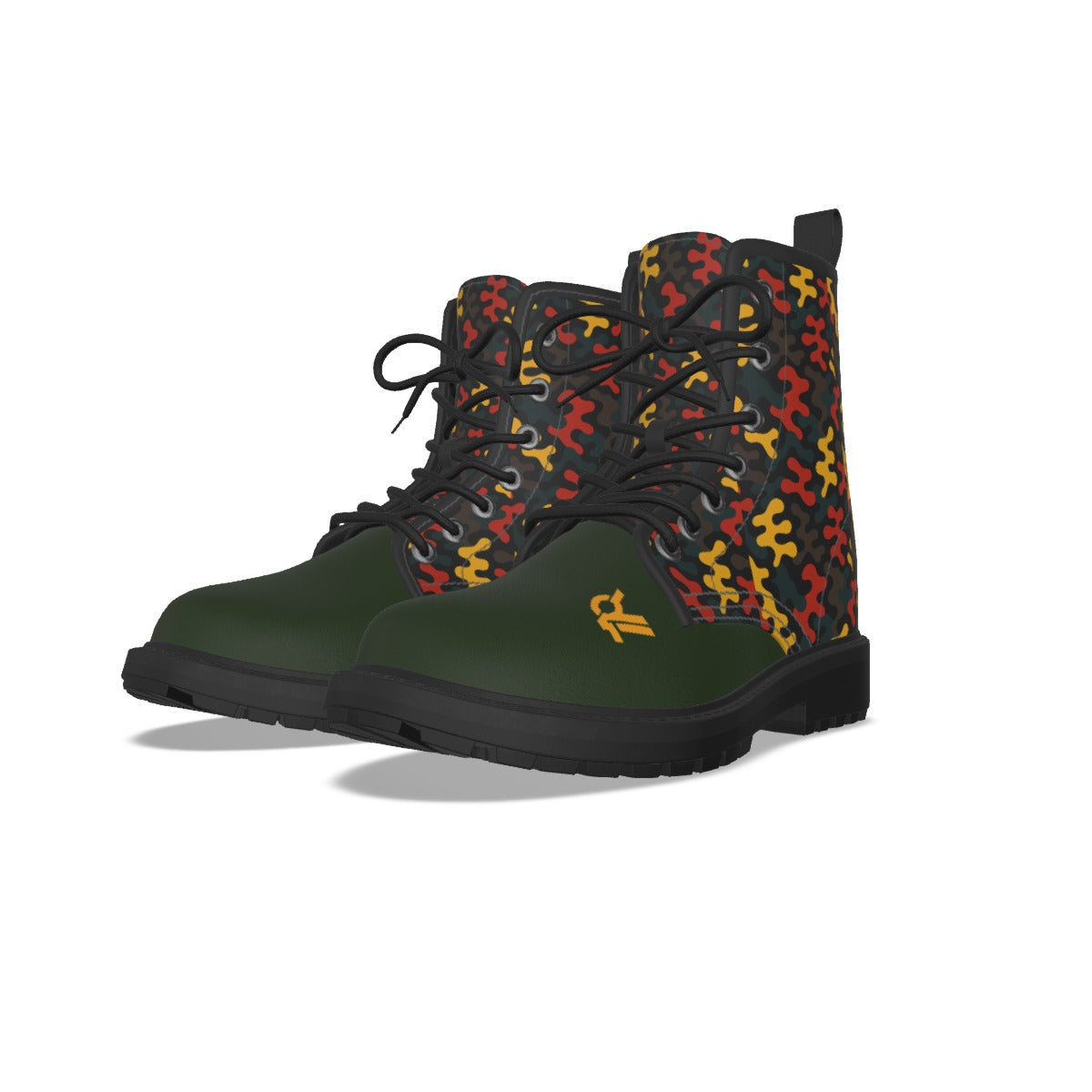 WOMEN'S BLACK BOTTOM MARTIN SHORT BOOT-PUZZLE