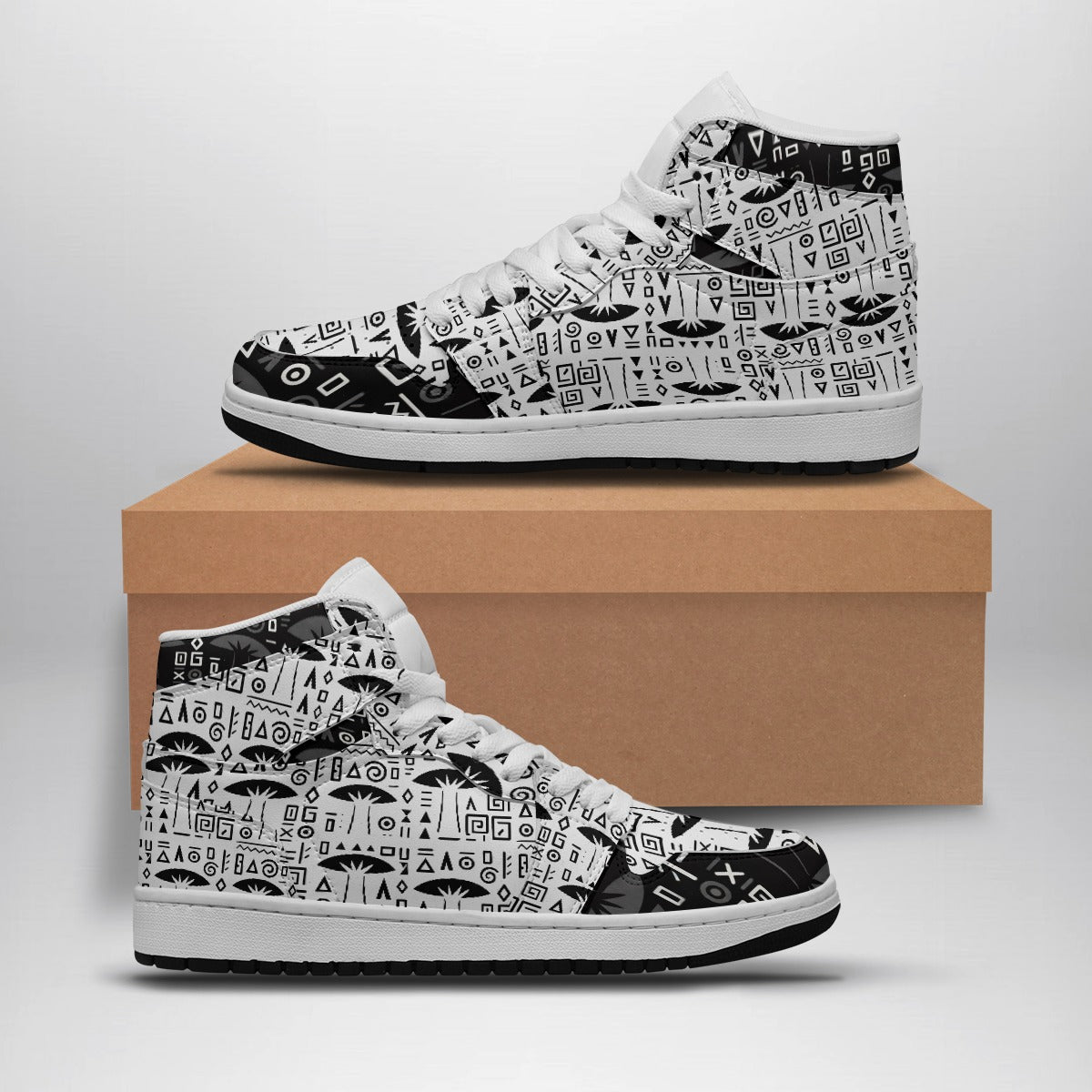 MEN'S SYNTHETIC LEATHER SNEAKER-BOABAB
