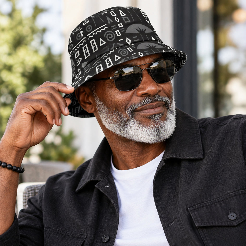 BUCKET HAT-DOUBLE SIDED BLK