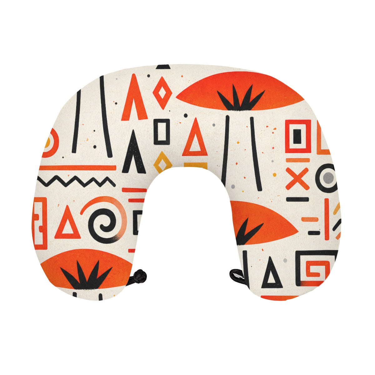 Golden Dawn Memory Foam Travel Neck Pillow with Frog Button Closure