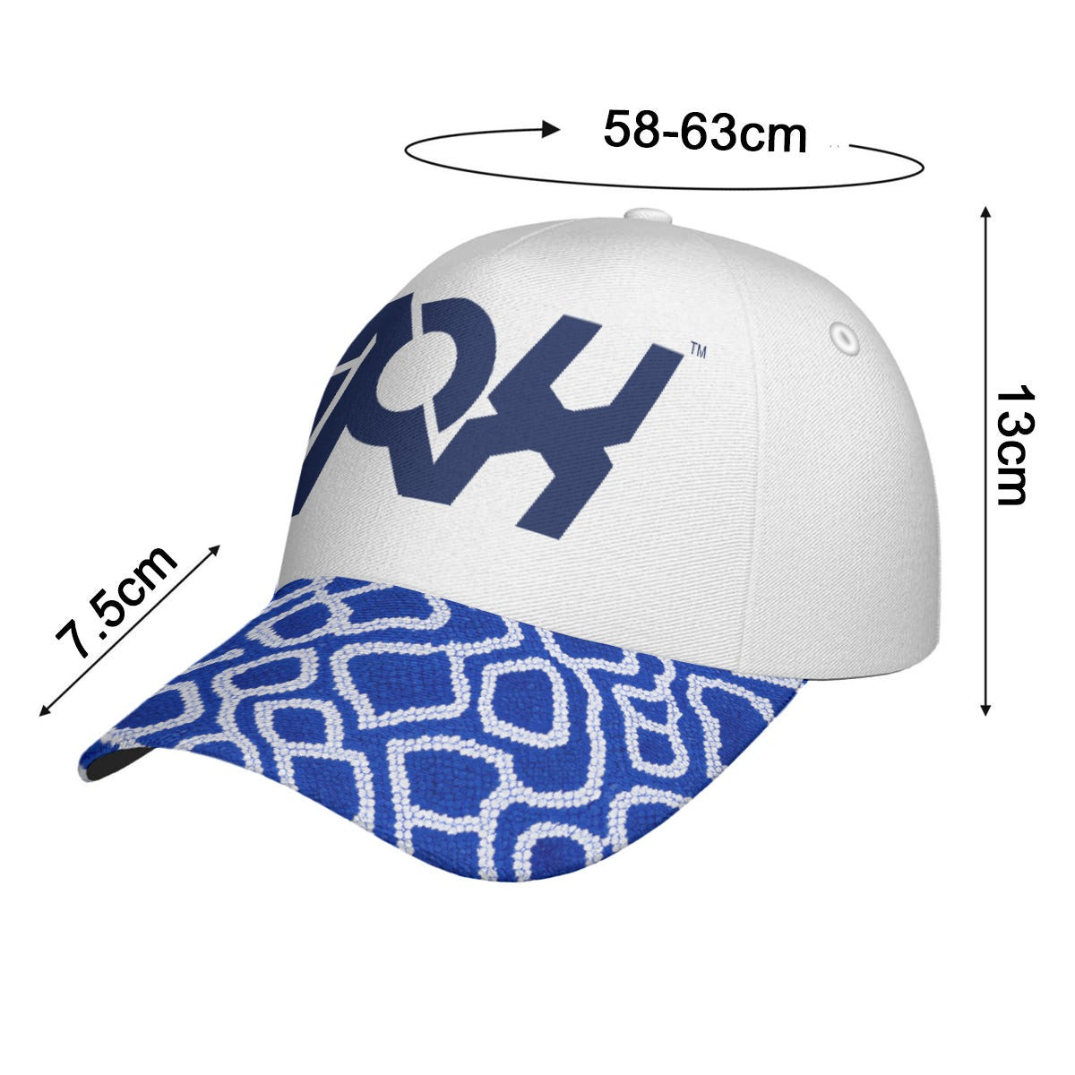 AR Performance White Navy Peaked Cap