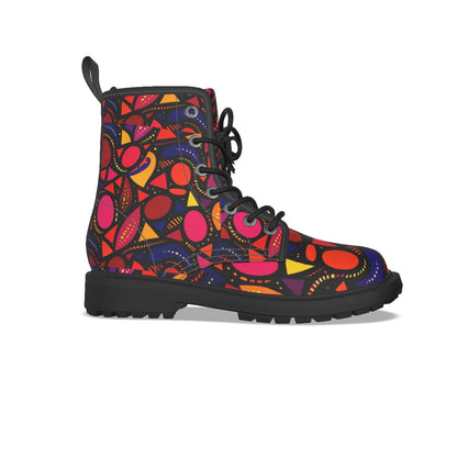 WOMEN'S BLACK BOTTOM MARTIN SHORT BOOT-AFRO PULSE