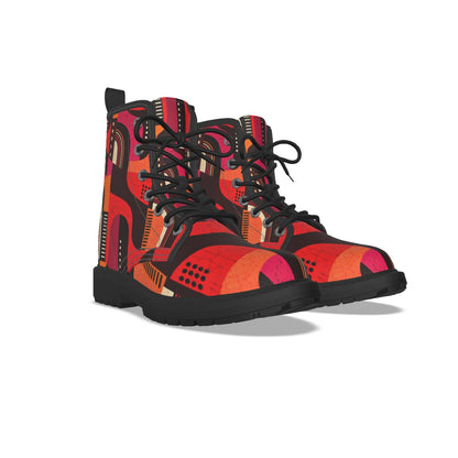 WOMEN'S BLACK BOTTOM MARTIN SHORT BOOT-THE ROUTE