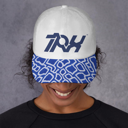 AR Performance White Navy Peaked Cap