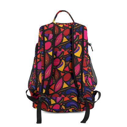 Afro-Pulse Print Multifunctional Backpack
