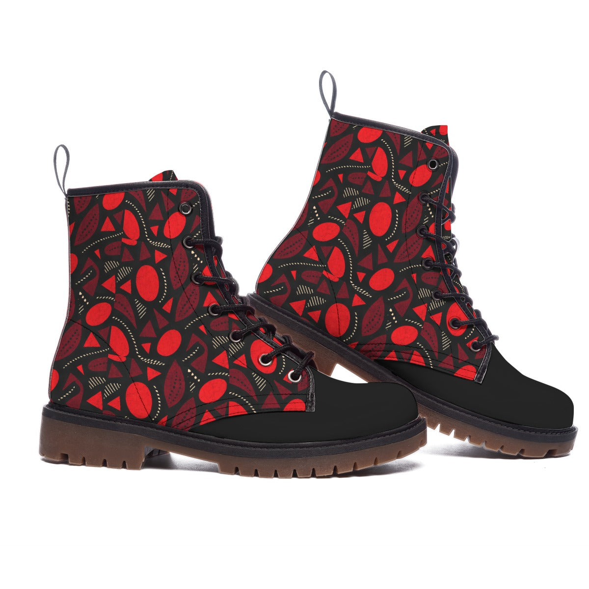 MEN'S MARTIN SHORT BOOTS-RED FIRE