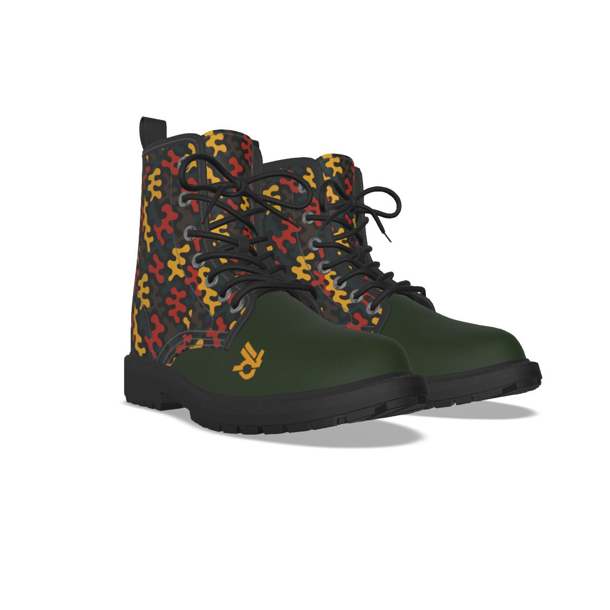 WOMEN'S BLACK BOTTOM MARTIN SHORT BOOT-PUZZLE