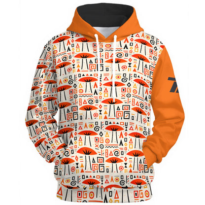 Cream Orange Unisex Pullover Hoodie