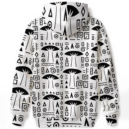 Unisex All Cotton Pullover Hoodie - White