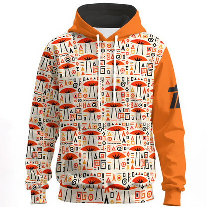 Cream Orange Unisex Pullover Hoodie