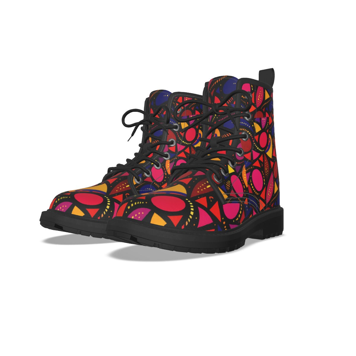 WOMEN'S BLACK BOTTOM MARTIN SHORT BOOT-AFRO PULSE