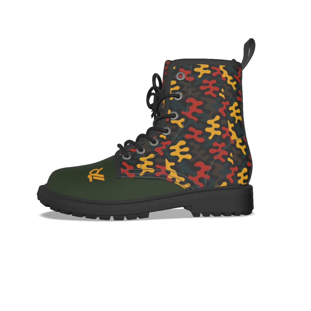 WOMEN'S BLACK BOTTOM MARTIN SHORT BOOT-PUZZLE