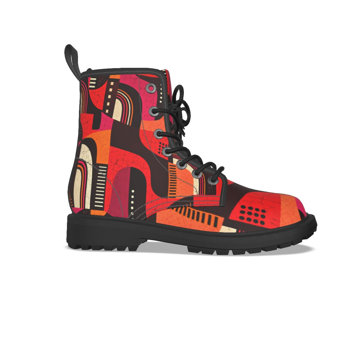 WOMEN'S BLACK BOTTOM MARTIN SHORT BOOT-THE ROUTE