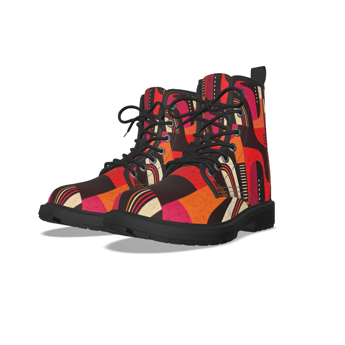 WOMEN'S BLACK BOTTOM MARTIN SHORT BOOT-THE ROUTE