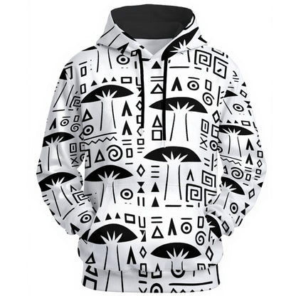 Unisex All Cotton Pullover Hoodie - White