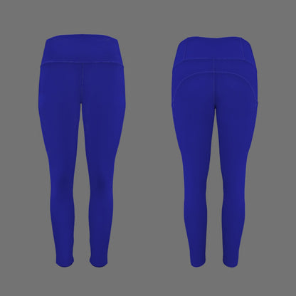 Rebel Motion High Waist Pocket Leggings • Cobalt Rush