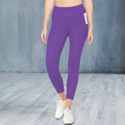 Rebel Motion High Waist Pocket Leggings • Royal Purple