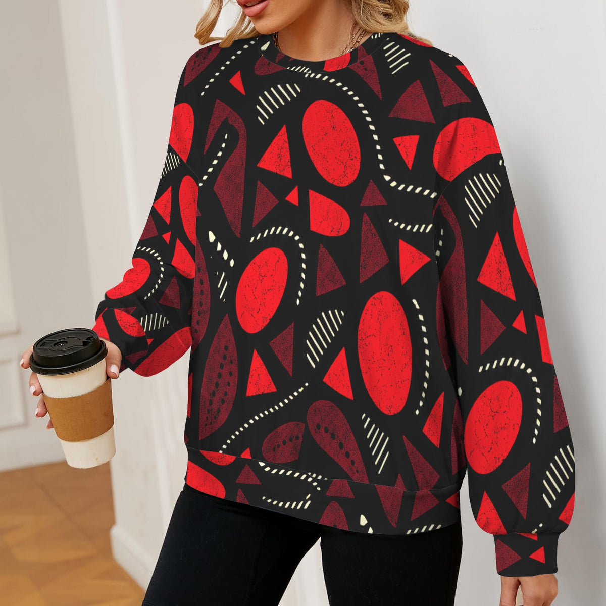 Red Fire Crew Neck