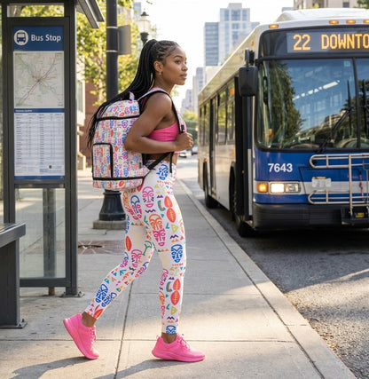 Pink Mask Multifunctional Backpack