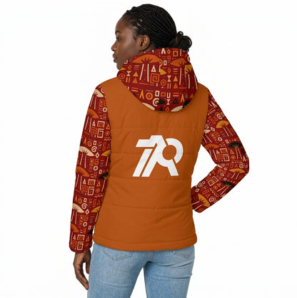 Brick Unisex Warm Hooded Jacket