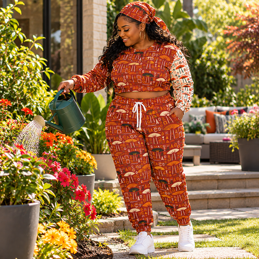 Fire and Ivory Women's Crop Sweatshirt Suit
