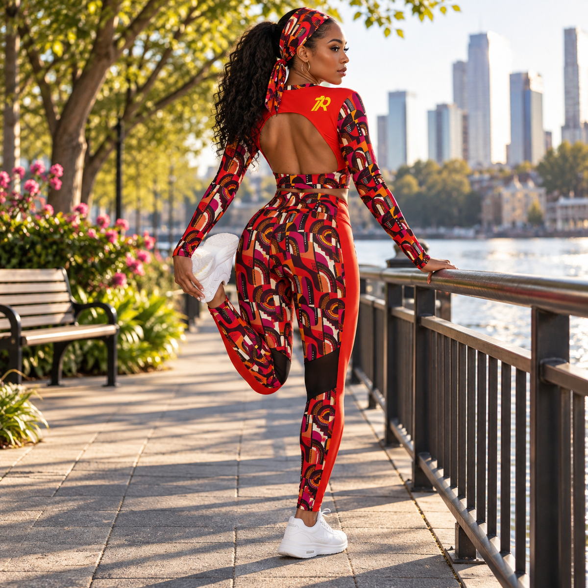 Route Women's Sport Set With Backless Top And Leggings
