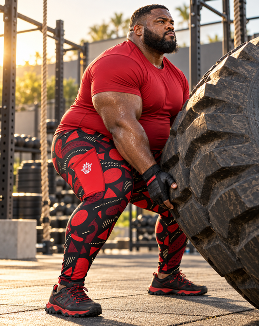 Red Fire Men's Compression Pants
