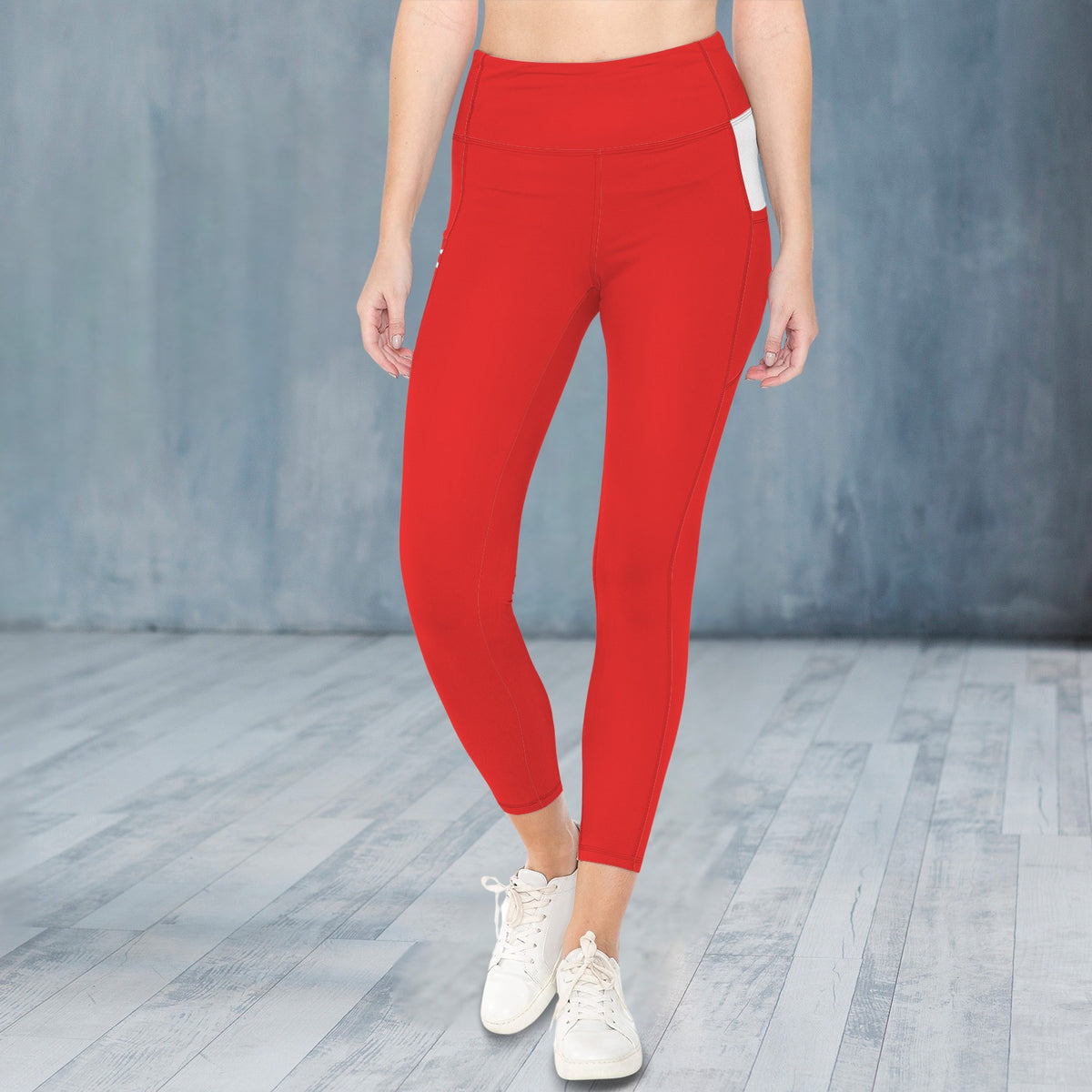 Rebel Motion High Waist Pocket Leggings • Scarlet Heat