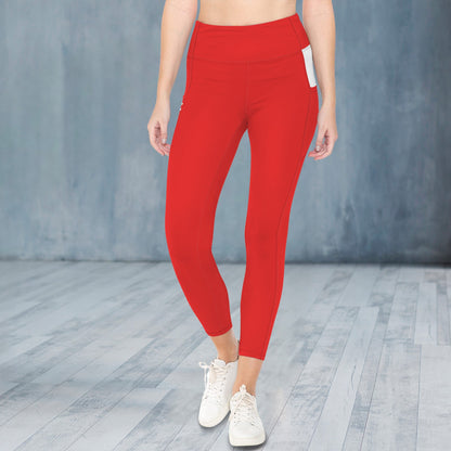 Rebel Motion High Waist Pocket Leggings • Scarlet Heat