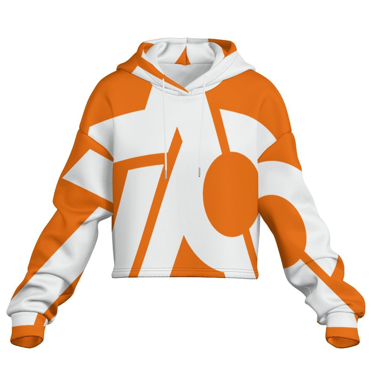 Custom Women's Cropped Long Sleeve Casual Hoodie