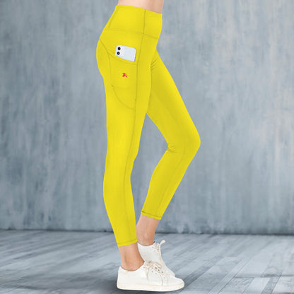 Rebel Motion High Waist Pocket Leggings • Solar Yellow