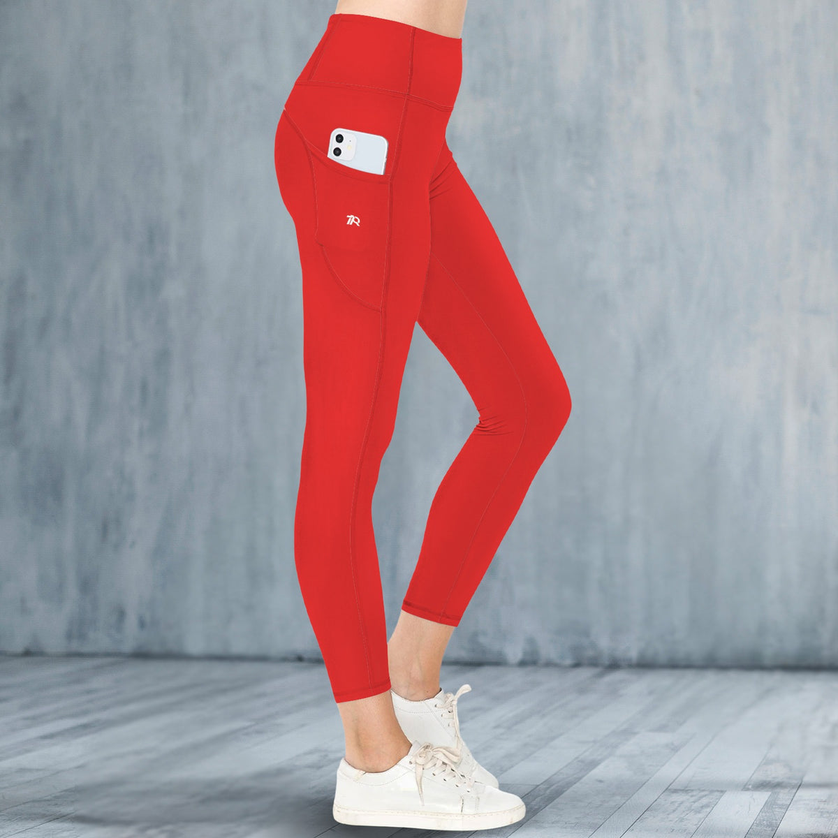 Rebel Motion High Waist Pocket Leggings • Scarlet Heat