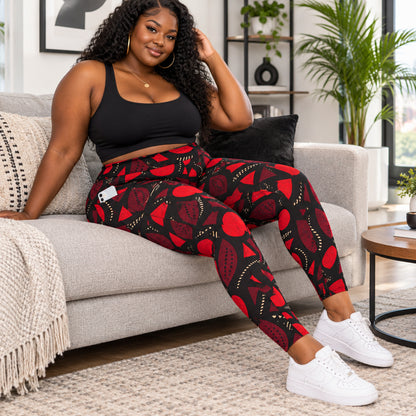 Red Fire Yoga Pants
