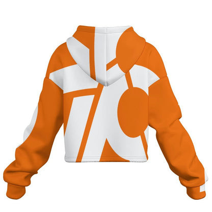 Custom Women's Cropped Long Sleeve Casual Hoodie