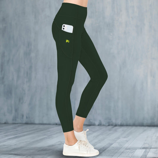 Rebel Motion High Waist Pocket Leggings • Forest Reign