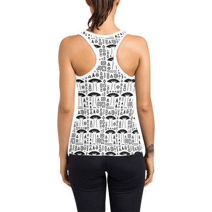 Baobab White Women's Racerback Tank Top