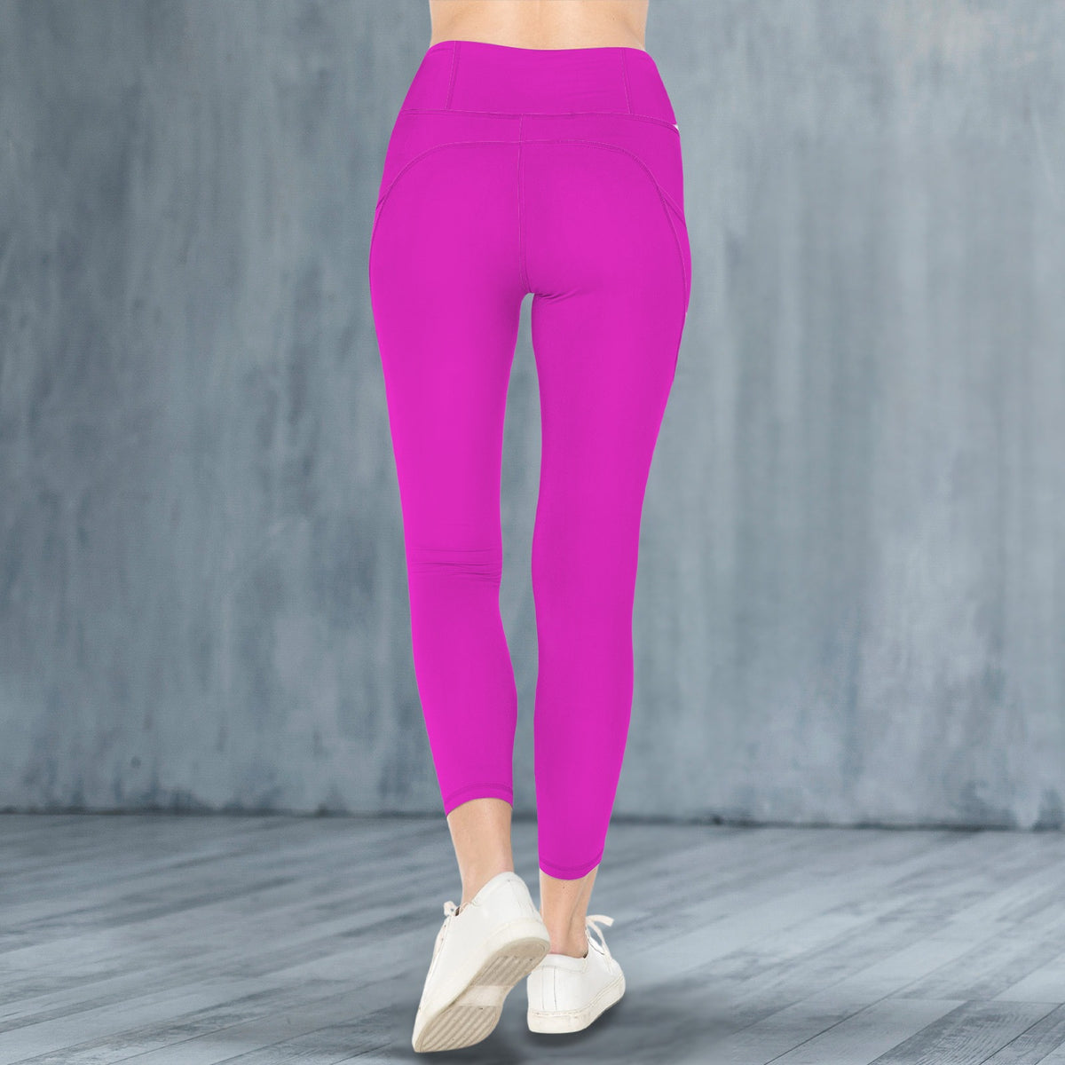 Rebel Motion High Waist Pocket Leggings • Fuchsia Fever